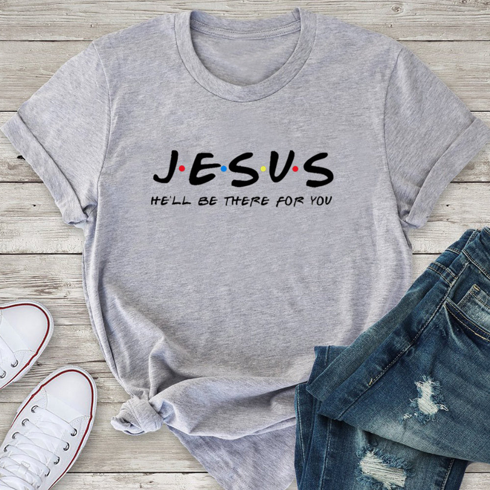 T-shirts en coton imprimés Jésus pour femmes