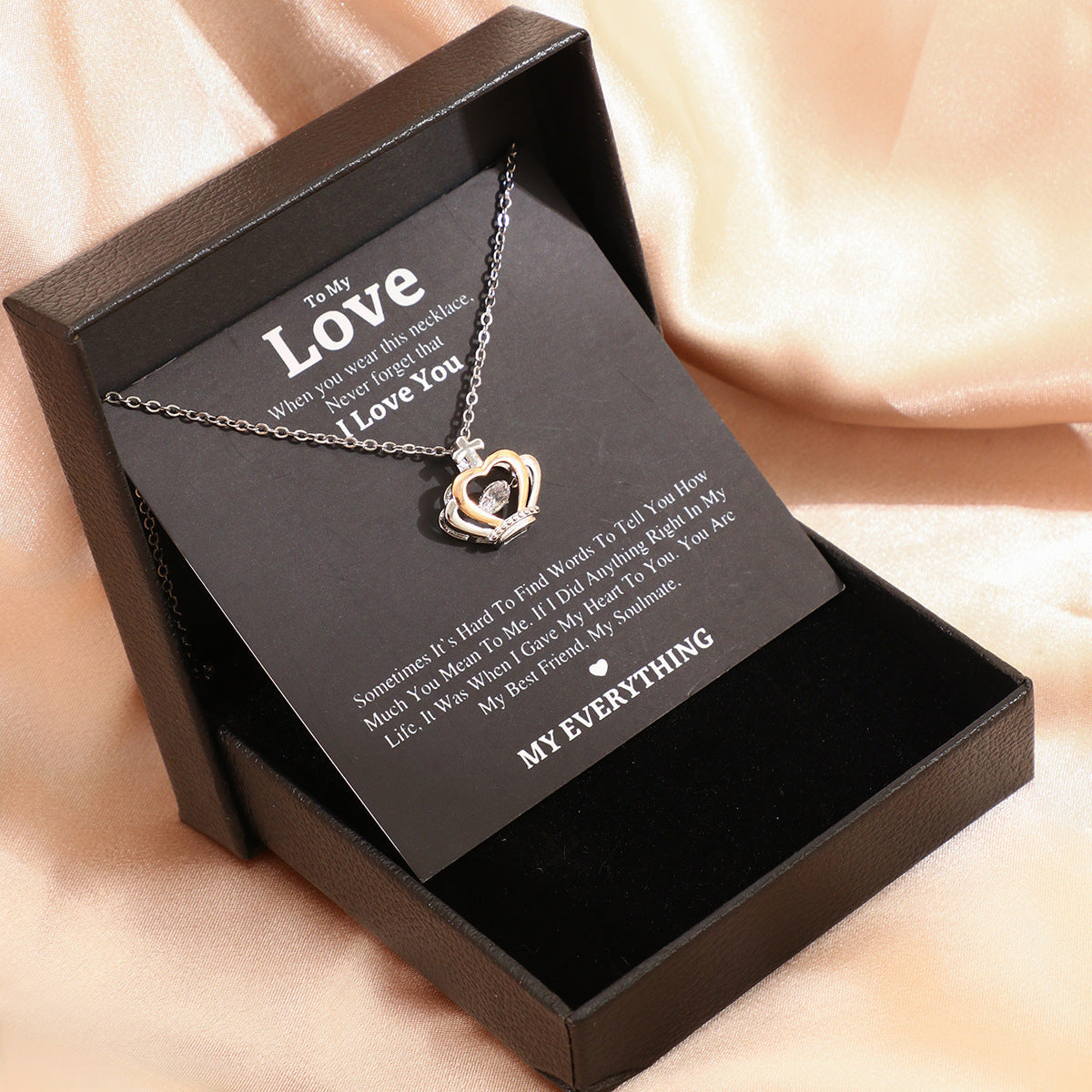 Coffret cadeau pour la fête des mères, collier Love pour femme, bijoux fins, accessoires pour femmes, bijoux fantaisie