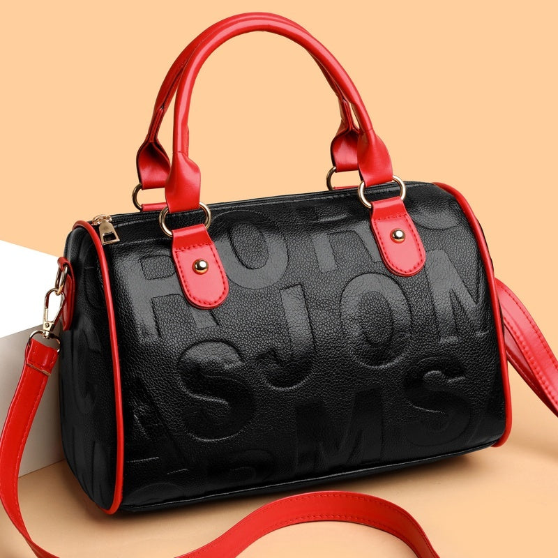Authentic Leather Tactile Feel Large-capacity Crossbody Bag