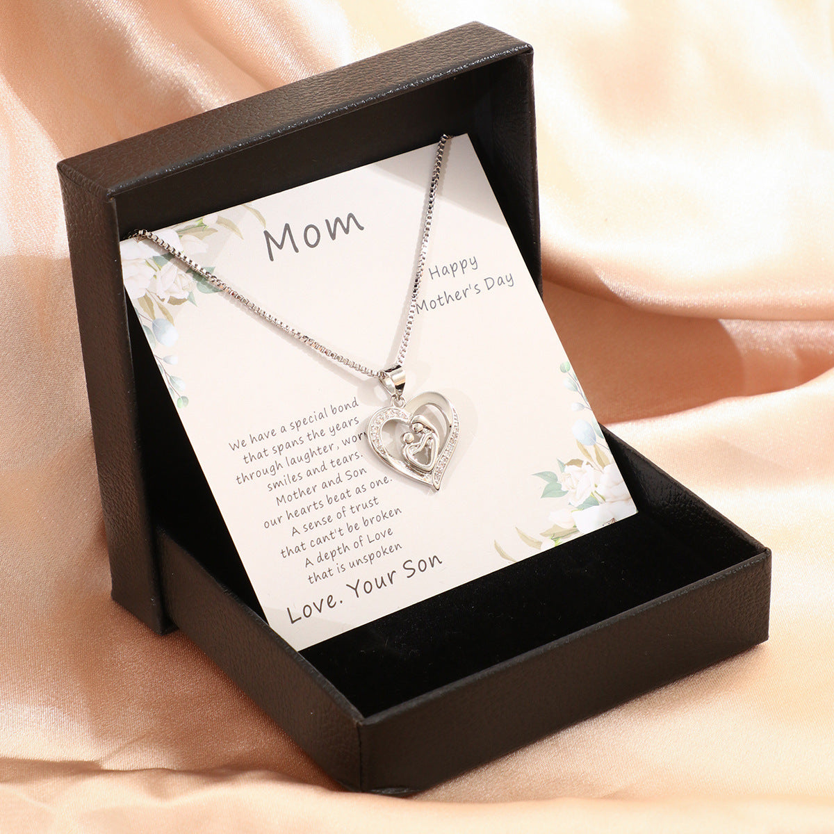 Coffret cadeau pour la fête des mères, collier Love pour femme, bijoux fins, accessoires pour femmes, bijoux fantaisie