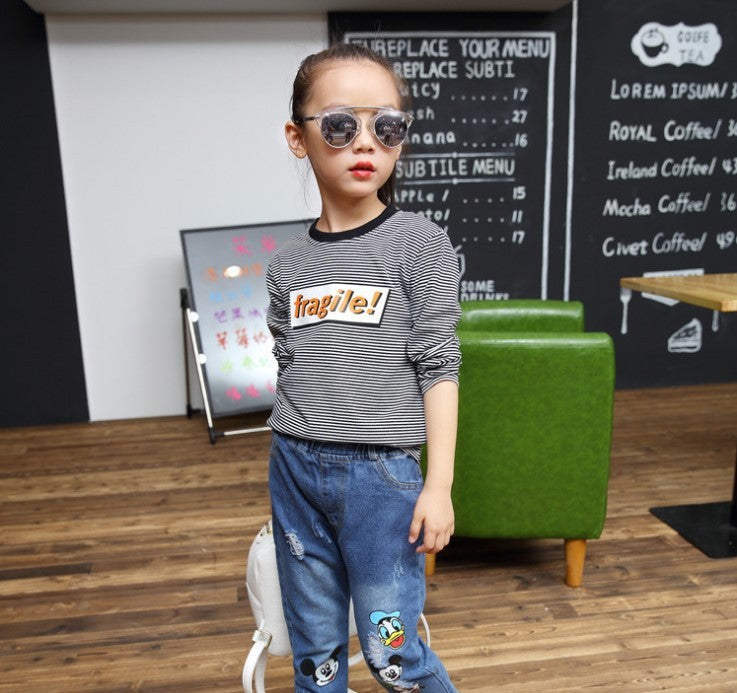 Vêtements pour filles, vêtements pour jeunes et adolescentes, ensemble trois pièces pour élèves du primaire