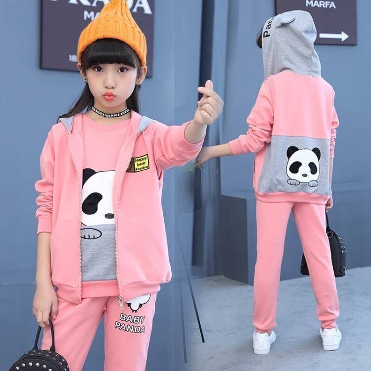 Vêtements pour filles, vêtements pour jeunes et adolescentes, ensemble trois pièces pour élèves du primaire