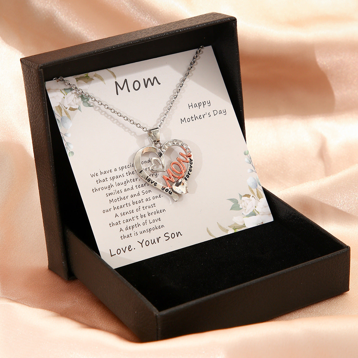 Coffret cadeau pour la fête des mères, collier Love pour femme, bijoux fins, accessoires pour femmes, bijoux fantaisie