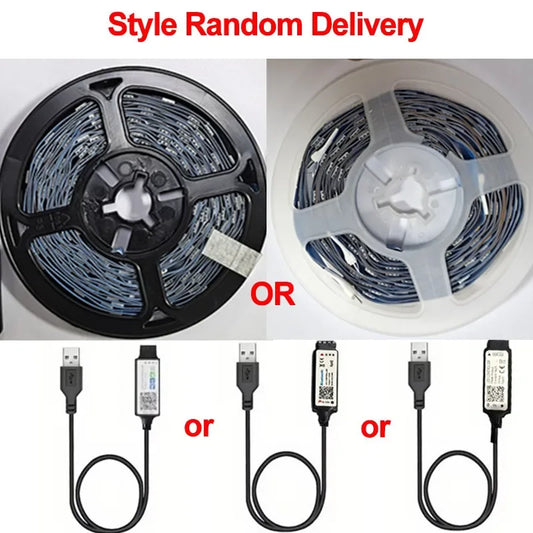 1-5M LED Strip Lights RGB 5050 Color USB Changing Bluetooth App Control Led lamp Diode Tape Ribbon For Room Decor TV BackLight