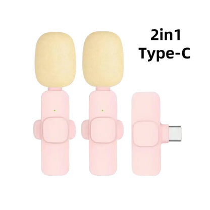 New Professional Wireless Lavalier Microphone for iPhone iPad Laptop Android Live Gaming Video Recording Interview Business Mic