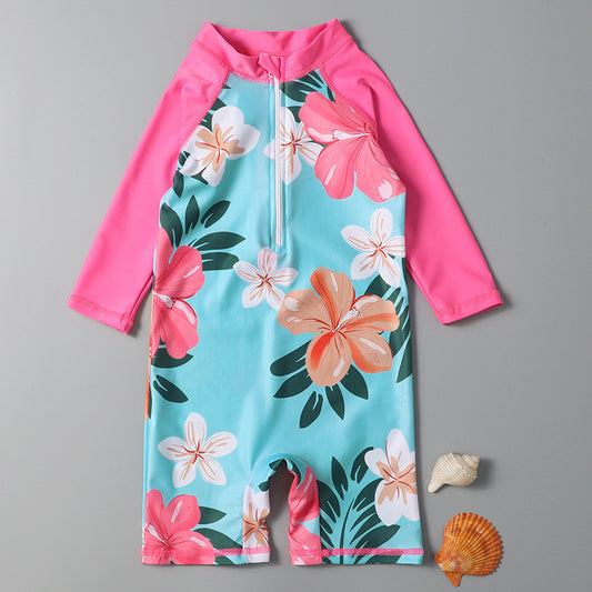 Maillot de bain une pièce pour enfants, filles, tout-petits, adolescents, bébés, filles, mignon, tendance, protection solaire, plage, parc d'attractions