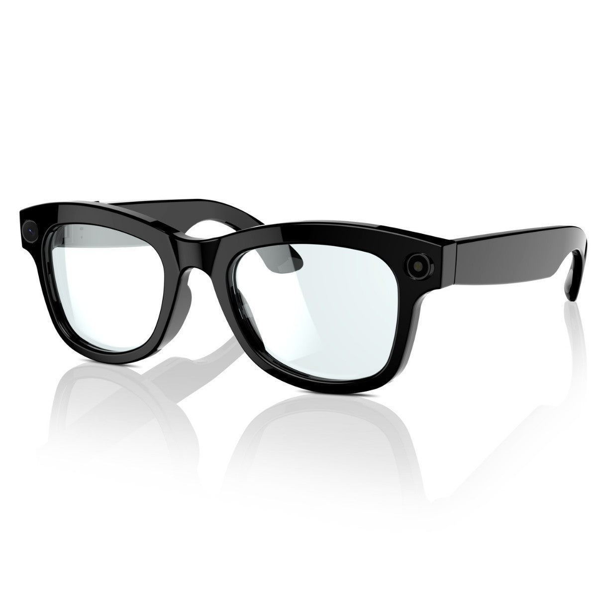 M01 HD Camera AI Translation intelligent video glasses with black frame and transparent lenses