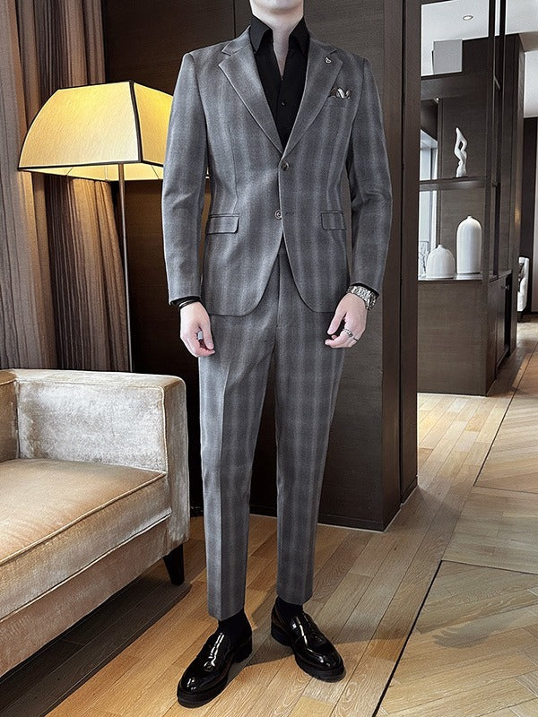 Costumes de loisirs pour hommes, tenues d'affaires formelles, ensemble deux pièces