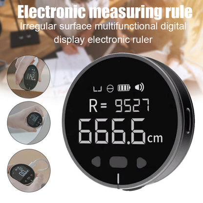 Compact electronic distance measuring instrument with digital LCD and high precision display