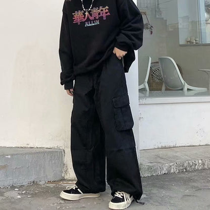 Korean Style Teenage Handsome Straight Pants