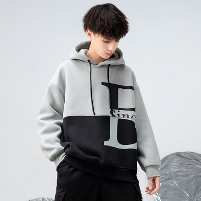 Men's Teenage Casual Double Layer Hooded Sweatshirt