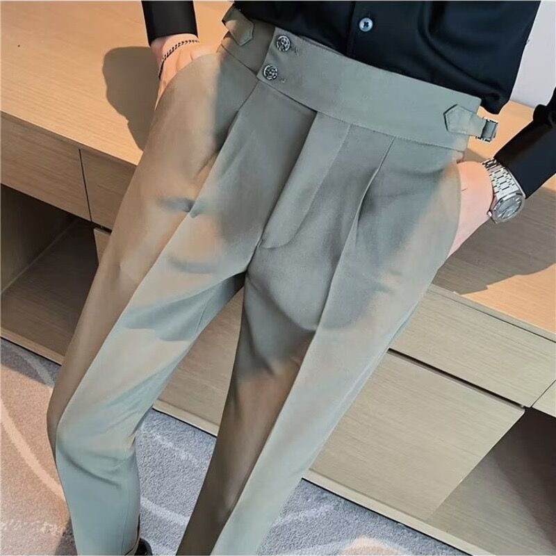 Pantalon de costume de style britannique pour homme