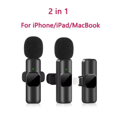 New Professional Wireless Lavalier Microphone for iPhone iPad Laptop Android Live Gaming Video Recording Interview Business Mic