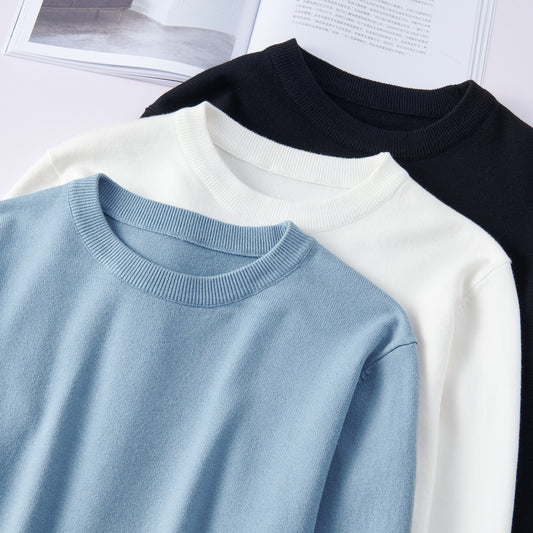Pull col rond tricoté pour homme New Inner Wear Base