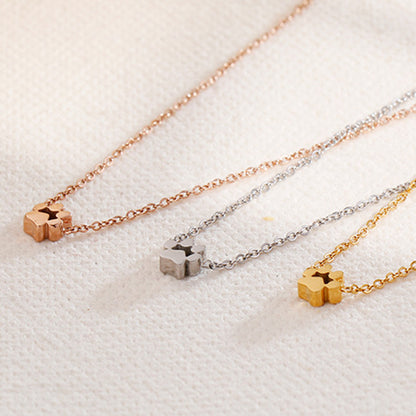 Cute Dog Paw Stainless Steel Necklace Earrings For Women Pet Bear Cat Footprint Jewelry Accessories