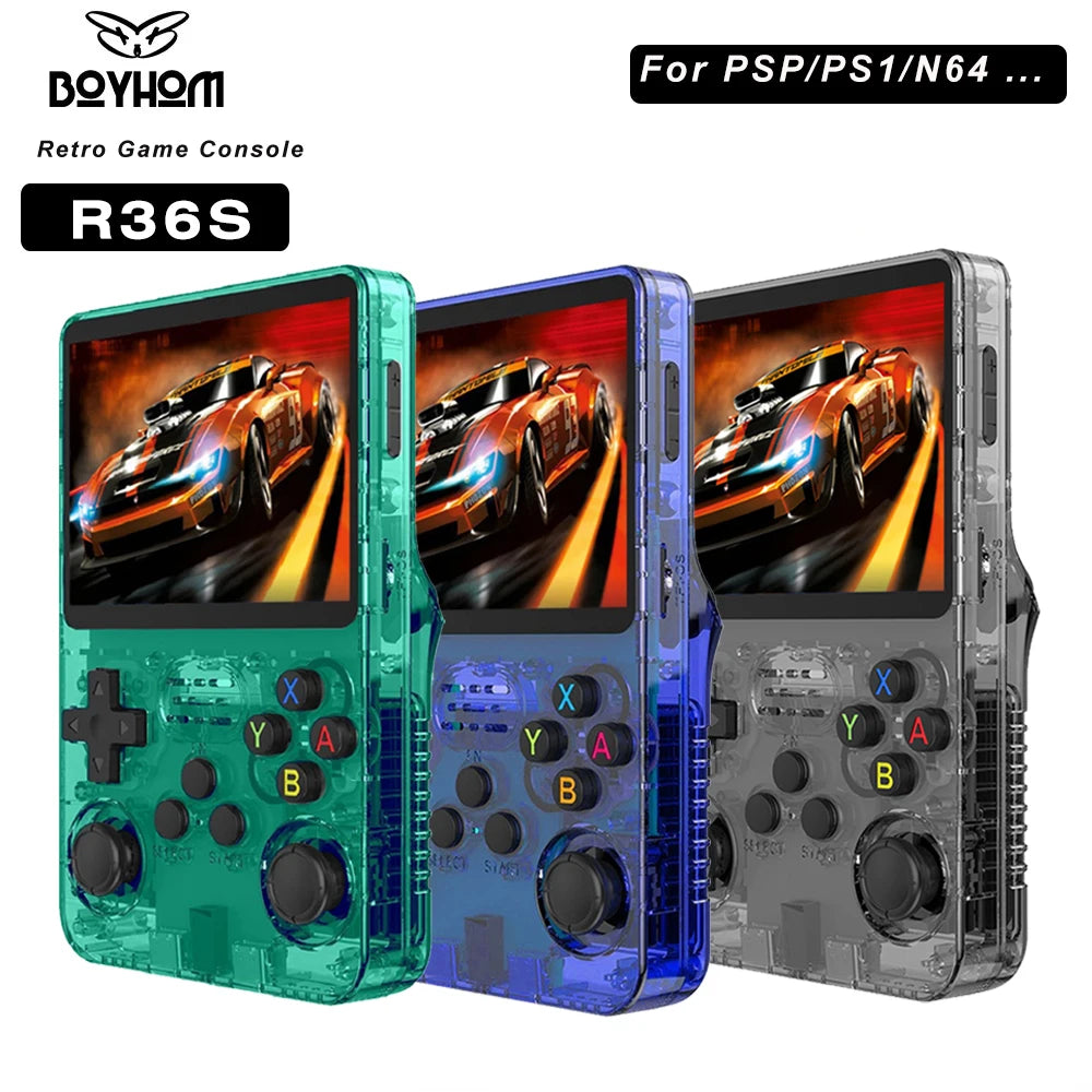 128GB/64GB R36S Retro Handheld Video Game Console Linux System 3.5 Inch IPS Screen Portable Pocket Video Player Games Boy Gift