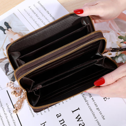 Women's Hand Holding Casual Double Zip Large-capacity Wallet