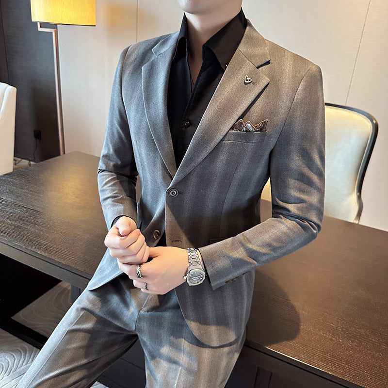 Costumes de loisirs pour hommes, tenues d'affaires formelles, ensemble deux pièces