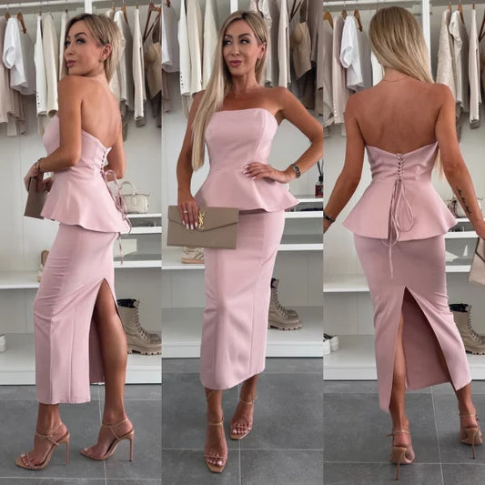 Spring Women's Clothes Sheath Off-shoulder Suit Women